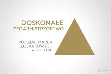 Podział marek zegarkowych według Fundacji Haute .